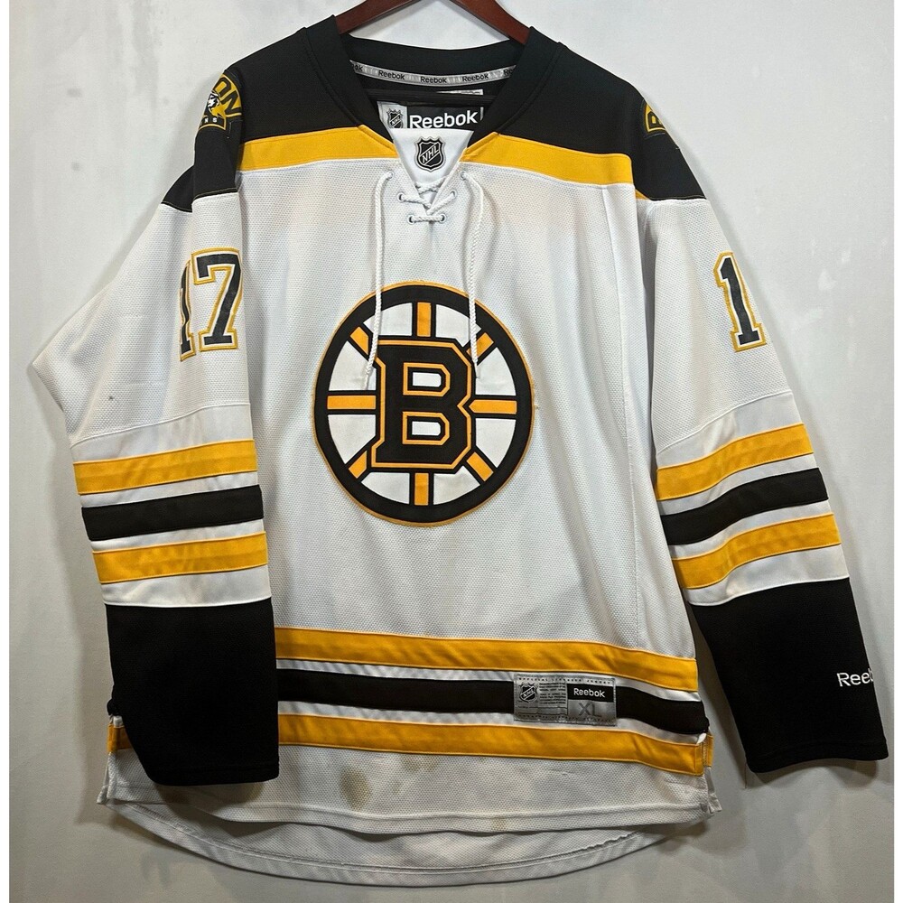 Reebok NHL Hockey Jersey Boston Bruins Milan Lucic #17 White/Black/Gold Size XL